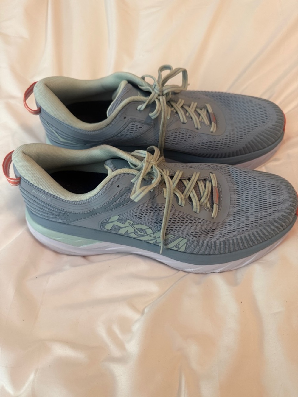 Hoka One One Bondi 7 Women's Light Blue Running Sneakers